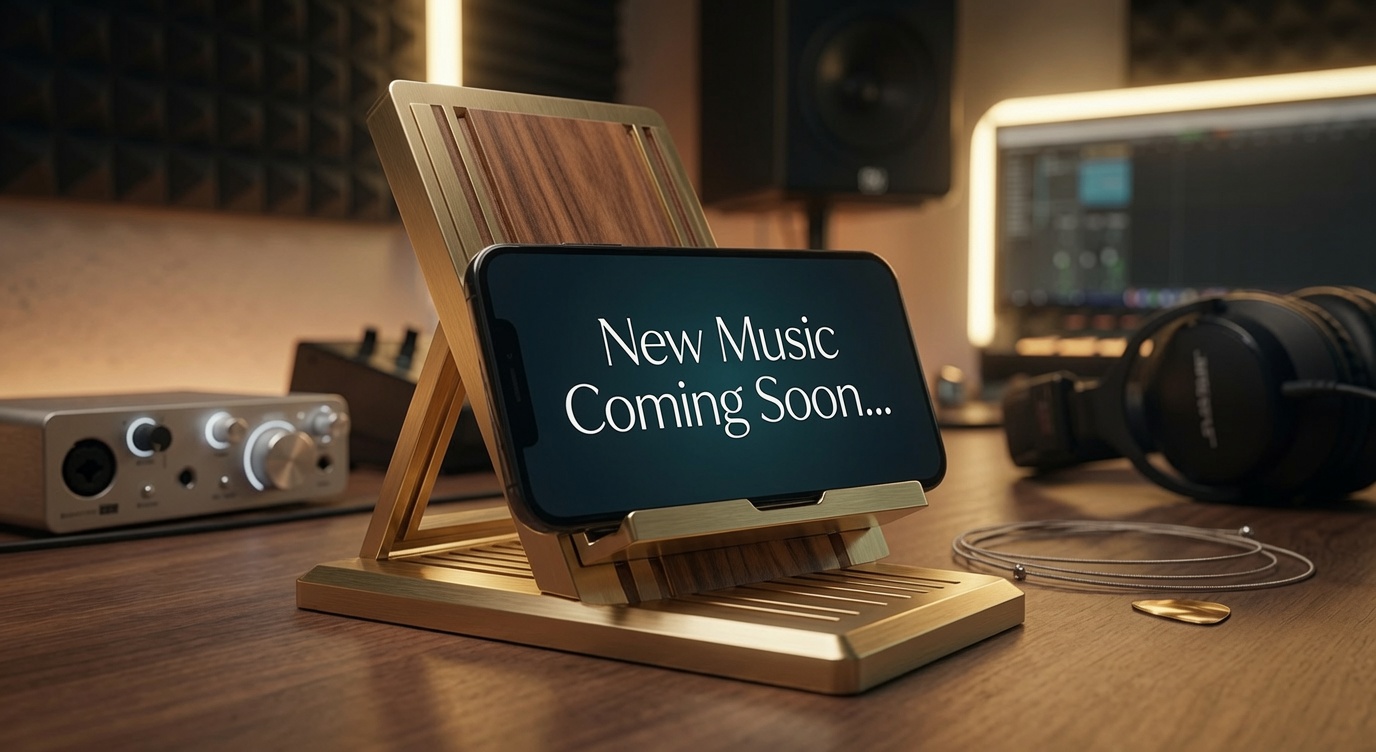 New Music Coming Soon - phone in recording studio